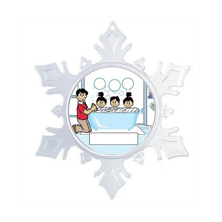 The Holiday Aisle® Personalized Ntt Cartoon Snowflake Bath Time Dad 1 5718